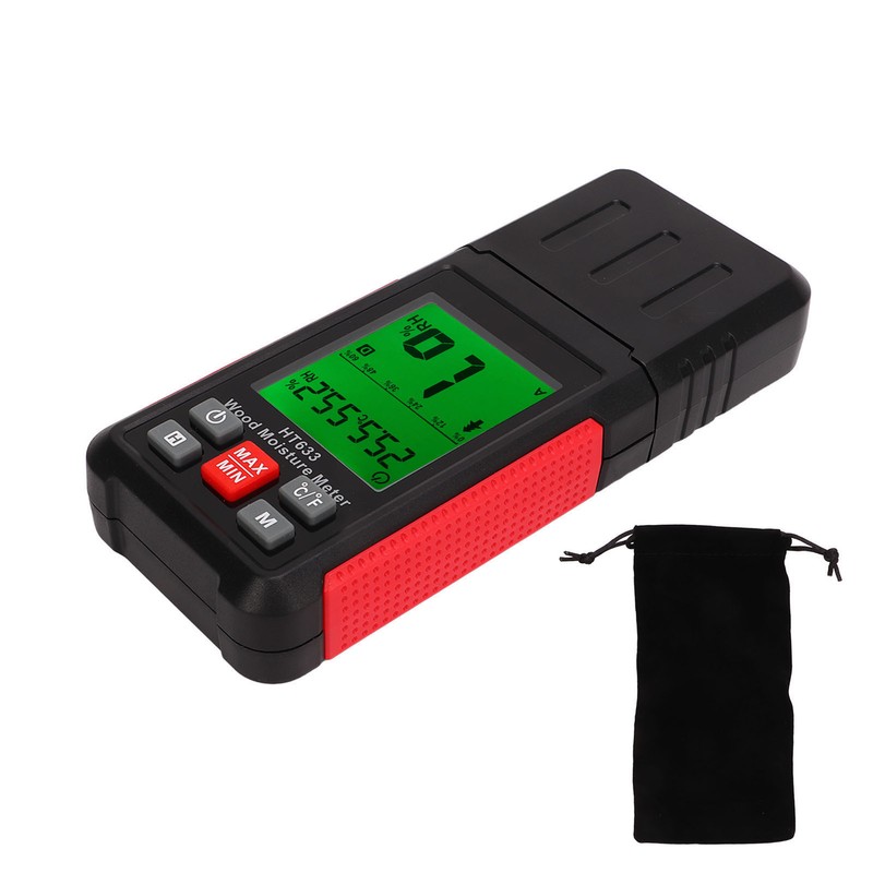 Wood Moisture Meter Multifunctional Digital Moisture Detection Tester for Firewood