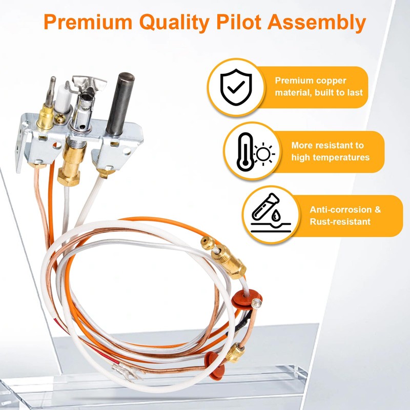 Criditpid 446-511A Pilot Assembly Propane Gas (LP) for Heat-N-Glo, Royal