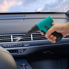 QUSKLISU Electric Air Duster, 13000RPM Compressed Blower Fan Multi-Functional Tiny Electric Cleaner 3 Speeds Adjustable Rechargeable Air Blower for Keyboard PC Deep, Car, Home Cleaning (Green)