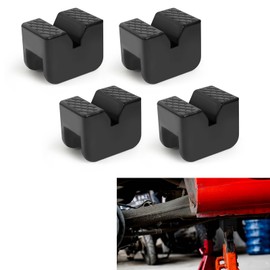Ongfuwu 4PCS Car Jack Stand Pads, 3 Ton Rubber Jack Pad Adapter for Jack Stands, Universal Rubber Slotted Frame Rail Pinch Welds Protector, Heavy Duty Jack Pad Car Accessories