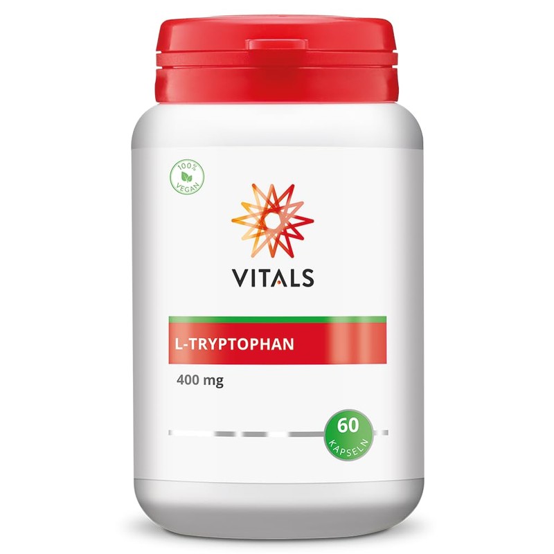 Vitals - L-Tryptophan 400 mg 60 Kapseln. Essenzielle Aminosäure in