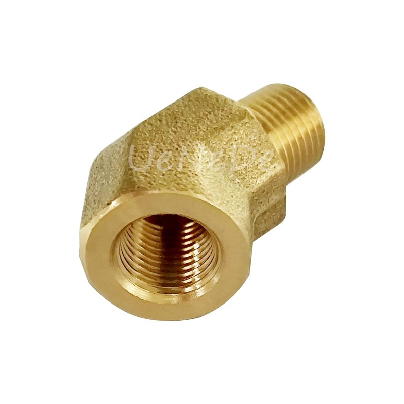 Brass 1/8 Inch NPT 45 Degree Elbow Pipe Fitting, 3PCS
