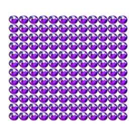Onwon 1440 Pcs Crystal Flat Back Brilliant Round Rhinestones Glass Stones Glitter Gems Faux Diamond for Craft,Nail Art,Shoes,DIY Decorations (SS4/1.6mm, Purple)