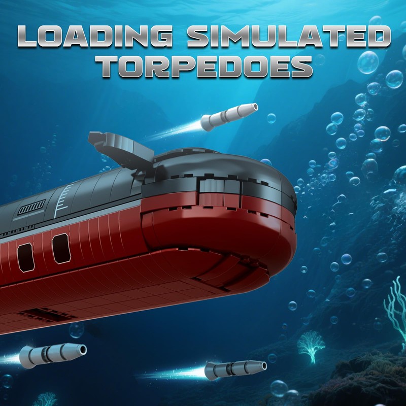 Reobrix Nuclear Submarine Building Sets for Adults, Typhoon-Class Nuclear Submarine