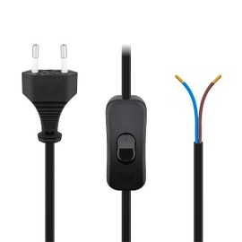 Goobay Euro Kabel mit Schalter 1,5 m Schwarz