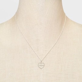 Mama Necklace Mom to Be Gifts Pregnancy Gifts for First Time Moms Sterling Silver Rhinestone Heart Mama Necklace for Mom Birthday Gifts Mothers Day Christmas Holiday Gifts