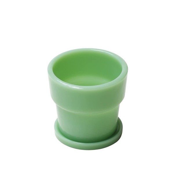 ideaco Glass Plant Pot No. 3 Diameter 4.5 inches (11.5 cm) Jade Milk Glass Planter Pot 3