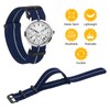 sourcing map Elastic Nylon Watch Band 22mm One-Piece French Watch
