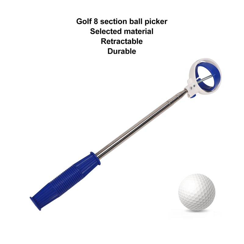 Golf Ball Retriever Telescopic Ball Picker Stainless Steel 8 Sections