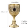 VIDAYA Chalice Goblet, Hand-Made Vintage Pure Copper Engraving Flower Pattern