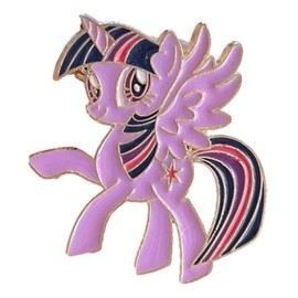 Twilight Cartoon Sparkle Little Pony 1 Inch Tall Metal Enamel Pin