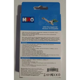HiRO H50218 1000M PCI Express PCIe PCI-E x1 Gigabit Ethernet Card Win 11 10 (R)