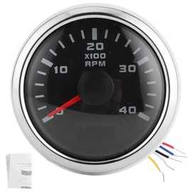 Speedometer, Qiilu Waterproof Digital Tachometer ABS 52mm 4K RPM LCD Hour Display for Car Yacht Motorcycle