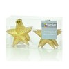 6 x Gold Glitter Star Christmas tree Bauble decorations 10cm