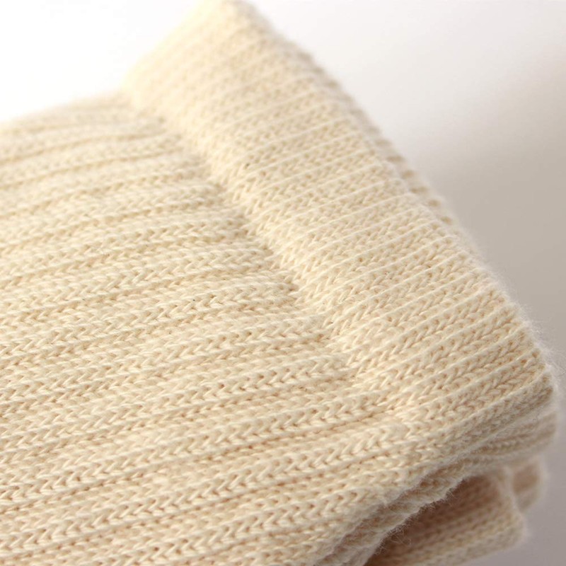 CottonAcres Organic Socks Natural Color, Regular Crew (Medium)