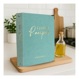 Bloom & Haven Recipe Book to Write in Your Own Recipes | Waterproof Recipe Book | Beautiful Blank Cookbook to Organize Your Recipes | Perfect Family Recipe Journal (Green)