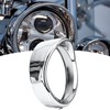 Motorcycle Frenched Lights Ring Kit, 7" Headlight Visor Trim Ring