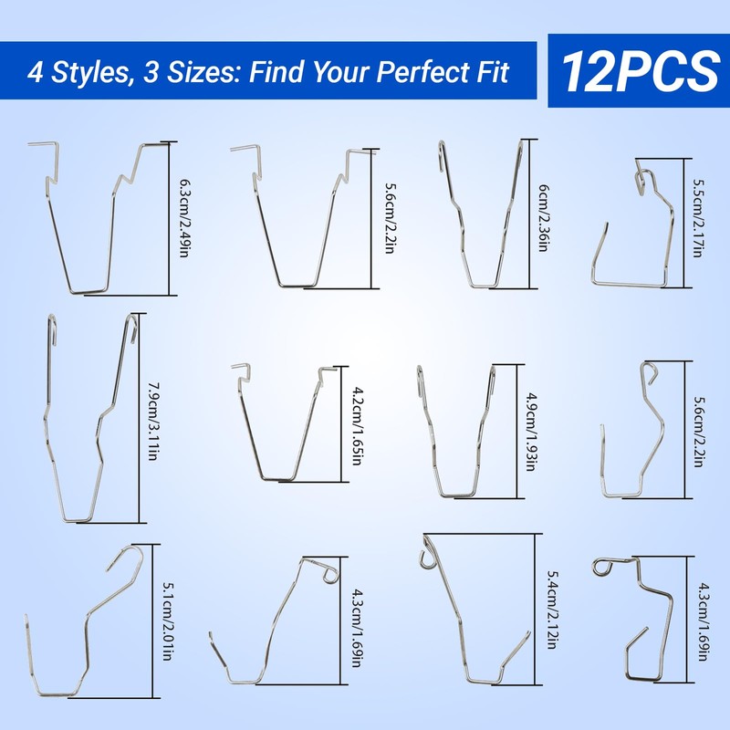 TEANTECH Bulb Retaining Spring Clips for H1/ H3 /H4 /H7-12