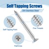 ANCHOREASE #8×5/8″ Wood Screw 350Pcs, 304 Stainless Steel Screws, Flat