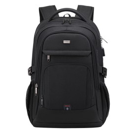 DUSLANG 17 Inch Laptop Backpack for Travel Water Resistant College Backpack for Men Women Laptop Bag with USB Charging Port,Black, Black, 17Inch, Backpack