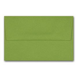 Premium Colorful Discount Blank Invitation A-6 Square Flap Envelopes 4.75" x 6.5" - Great Size for Post Cards, Announcements, Photos, Details, Events, Parties, Showers, Etc. (Gumdrop Green, 50 Pack)