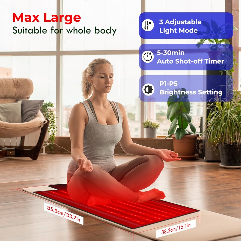 Red Light and Near-Infrared Light Pad with 660 nm and