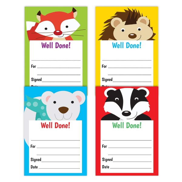 SuperStickers A6 Teacher Praise Pad: 64 'Well Done' notes per pad