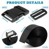 TERLUNNSI Buckle Webbing Set 20 mm, 6 Yards Black Nylon