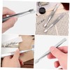 Healeved 4pcs Precision Stainless Steel Tweezers Flat Tips Collector Tools