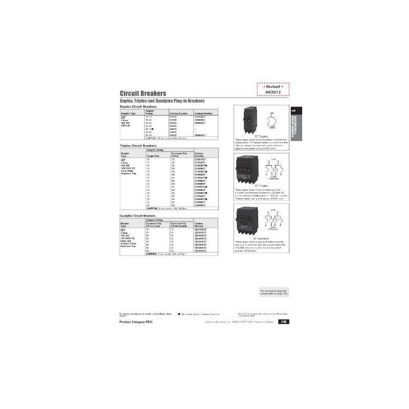 Siemens Q23050CT2 One 30-Amp One 50-Amp Double Pole Circuit Breaker