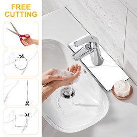 ANNA QUEEN Faucet Mat 2 Pack – 15x5.5 Inch White Marble Absorbent Sink Splash Guard – Non-Slip Faucet Drip Mat for Kitchen Counter, Elegant Decor