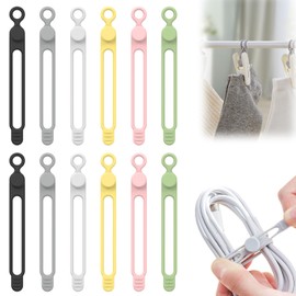 Bridas de silicona, organizador de cables de datos actualizado, organizador de cables reutilizable, organizador de cables multiusos para agrupar y sujetar cables de cables, cables para viajes, oficina