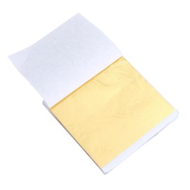 DOITOOL 50pcs Imitation Foil Paper Sheets for Crafting Shiny Gold Color Foil for Furniture Projects