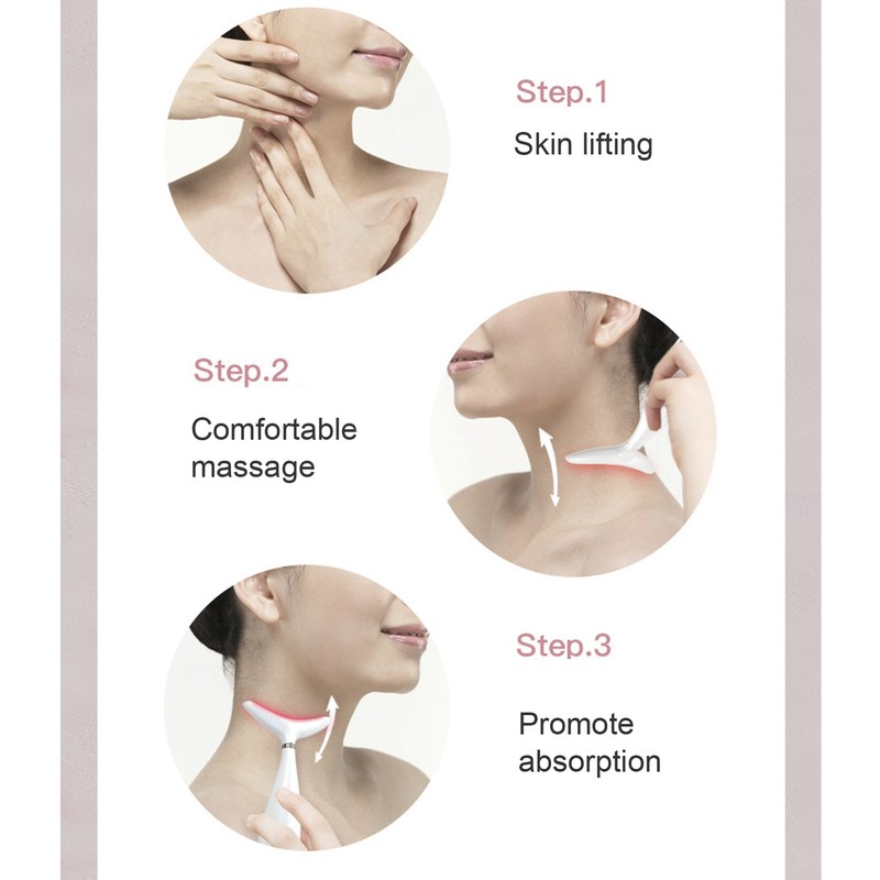 Neck Firming Massager Wrinkle Removal Constant Temperature Microcurrent Neck Skin