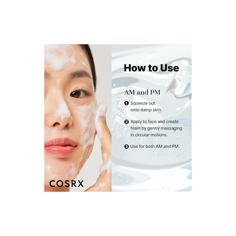COSRX - Gel limpiador Good Morning de pH bajo, 150