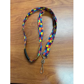 Secure ID, LLC Autism Awareness Safety Lanyard with Puzzle Piece Design C Comfortable and Durable ID & Badge Holder with Breakaway Clasp for Teachers and School