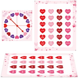 Lonfliness Valentine's Day Pose Balance Floor Game for 2 or More Players, Large Mat Party Game Indoor Outdoor Fun Family Reunion Game for Friends Adults Group Activity Valentines Party Favor Gift