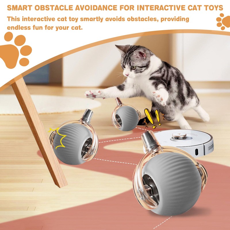 Xaoqin Cat Ball Toy, 2025 Upgraded Interactive Cat Toys for