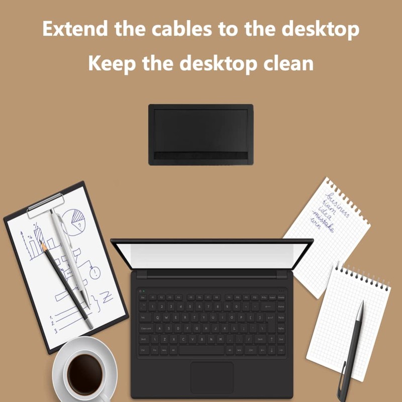 ZESHAN Brush Cable Cubby Connectivity Box Conference Table Power Box