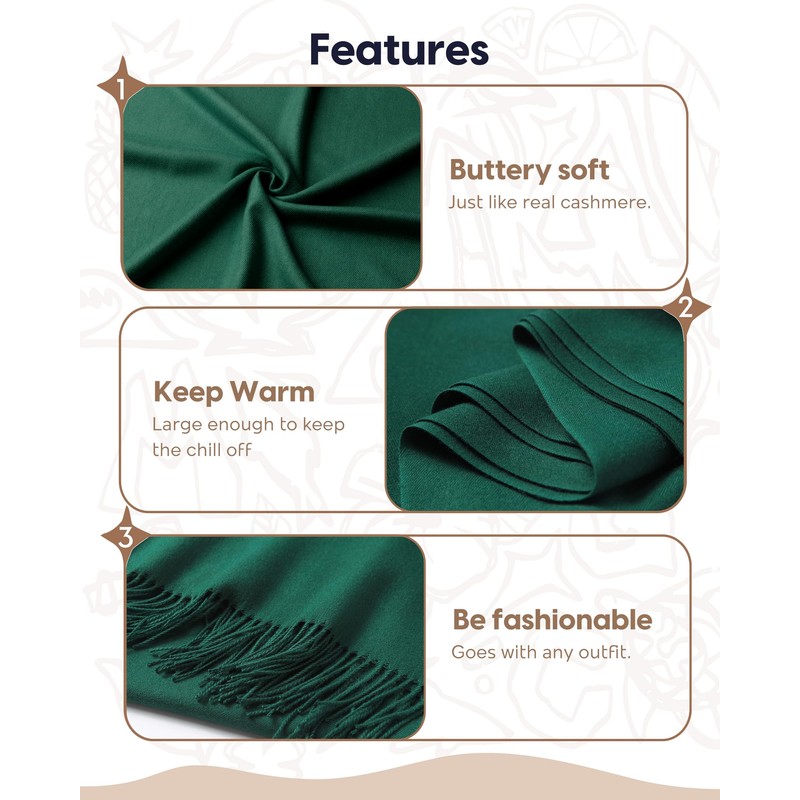 maamgic Women's Winter Scarf Soft Warm Scarf for Women Cozy