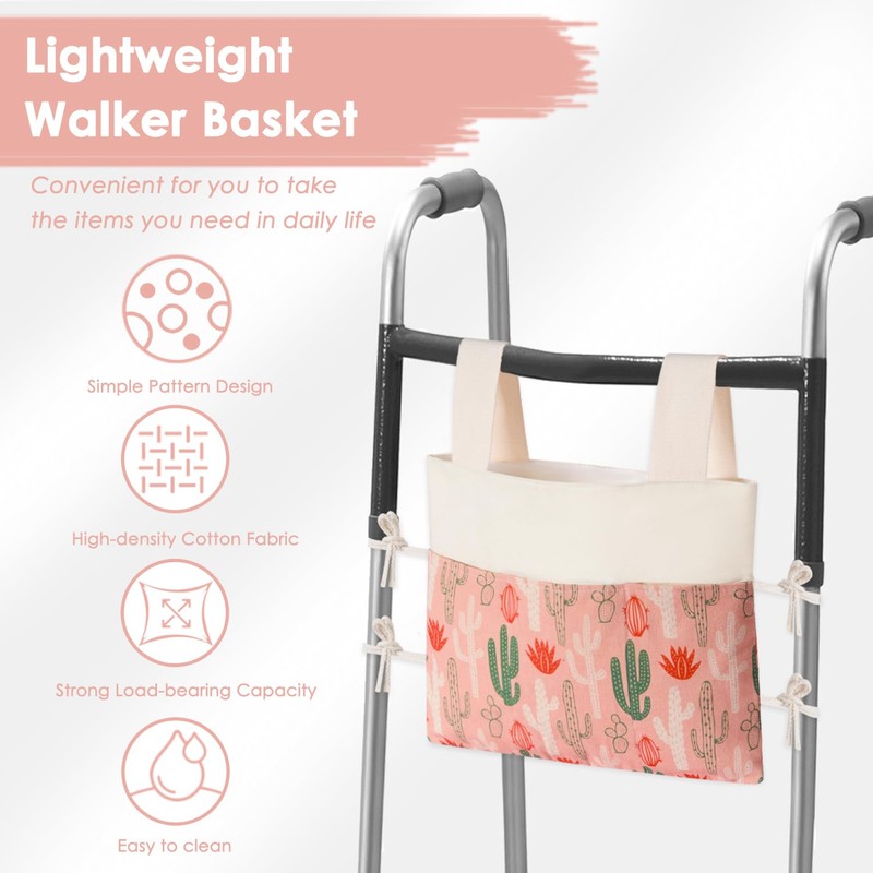 TOGETRUE Walker Bag, Handy Walker Basket with Water Cup Holder,