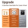 APKULEEP Upgrade Self Adhesive Caster Wheels, 5 Stainless Steel Balls
