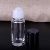 PurYupearl 2 Pcs 30ML Black Clear Empty Glass Essential Oil