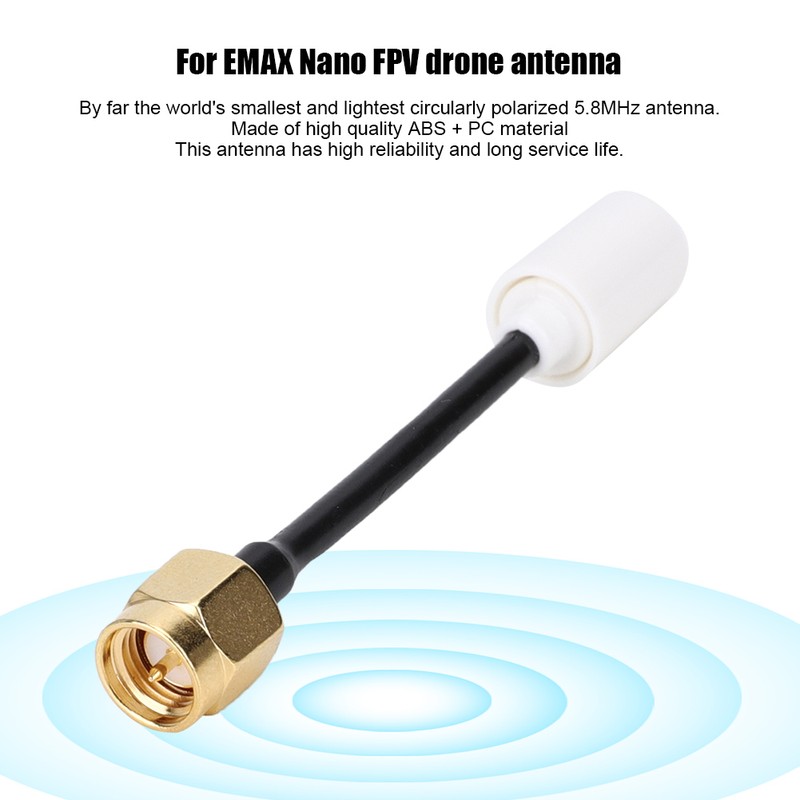 For EMAX 5.8G Nano 3dBi Gain Circularly Polarized Transmission Antenna
