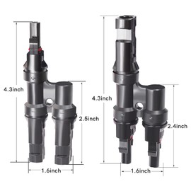 Cleqee MC4 Solar Panel Connector Y Shape MC4 Connector Solar Panel Parallel Connection MMF-FFM