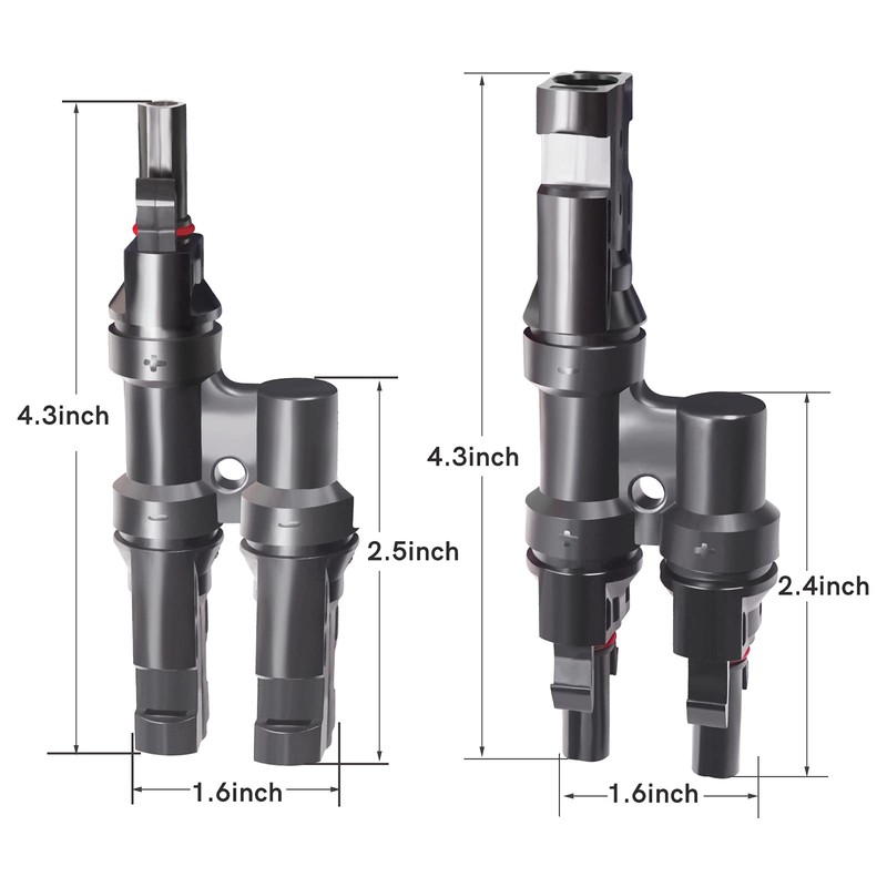 Cleqee MC4 Solar Panel Connector Y Shape MC4 Connector Solar
