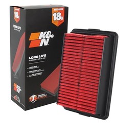 K&N KNA-5050 Filtro de Aire del Motor Larga Vida 18000 Millas Compatible con Hyundai/Kia L3/L4 Elantra/i30/Kona/Veloster/Forte 2017-2019, Negro/Rojo