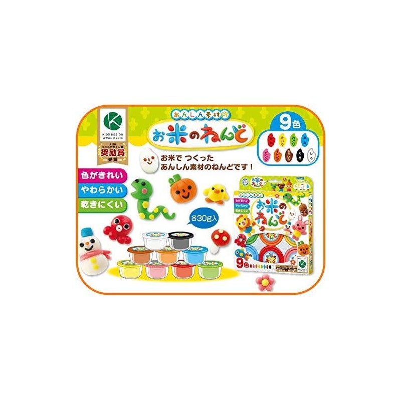 Gimpo A-RD9ZF Rice Clay, 9 Color Set, Gintori Sangyo