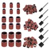 Swpeet 66Pcs 3 Size Sanding Drum Set, 60Pcs 80 Grit