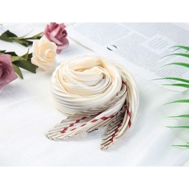 sourcing map Women's Pleated Rhombus Scarves Headband Bandana Neckerchief, beige